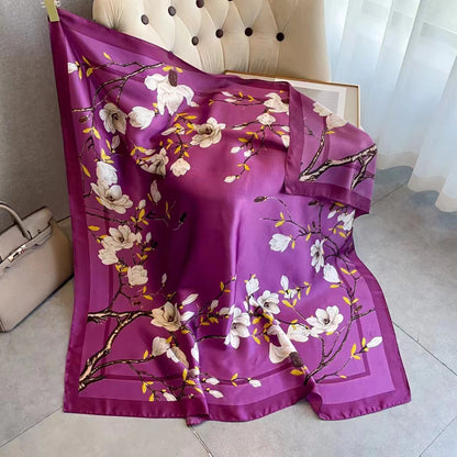 Kerchief Air-conditioned Room Neck Shawl Flower Print Scarfs