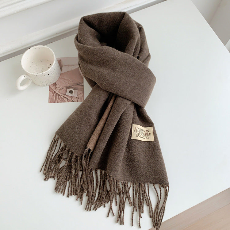 Women's Korean Style Double-sided Long Warm Fashionable Scarfs