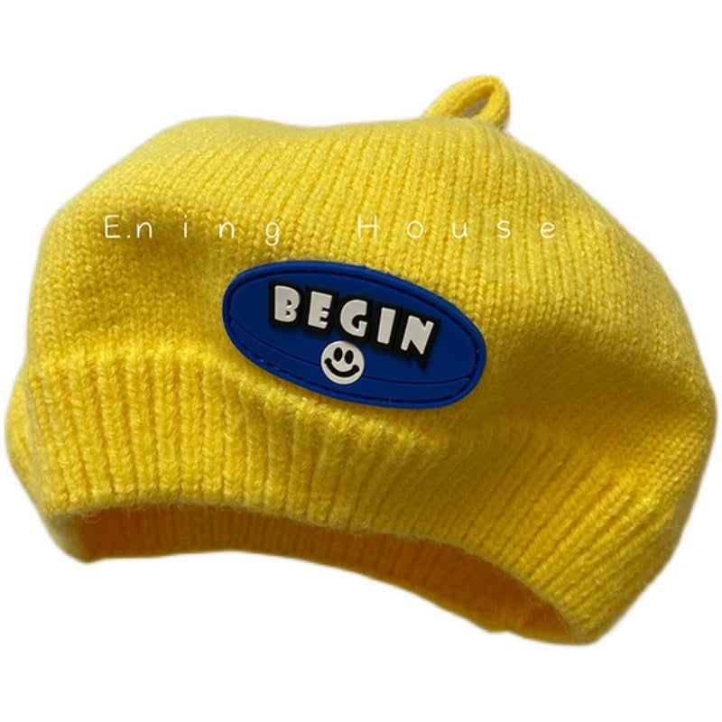 Korean Style Knitted Wool For Boys Kids' Headwear