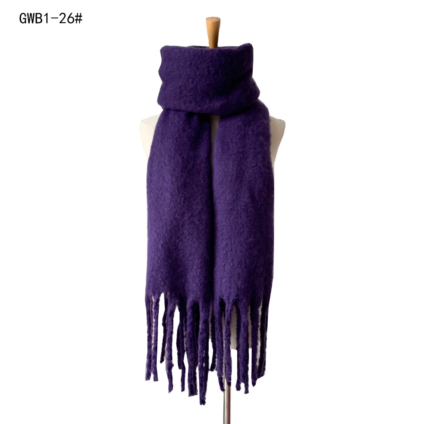 Women's & Men's Thick Tassel Circle Sand Solid Color Scarfs