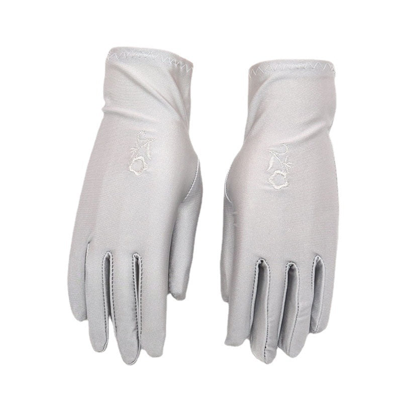 Women's Protection Elastic Jewelry Performance Black White Gloves