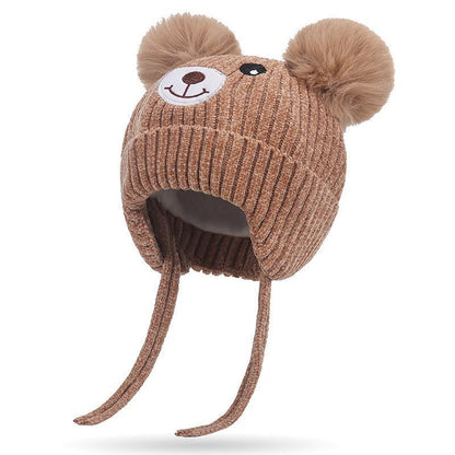 Warm Ear Protection Fleece-lined Woolen Hat Kids' Headwear