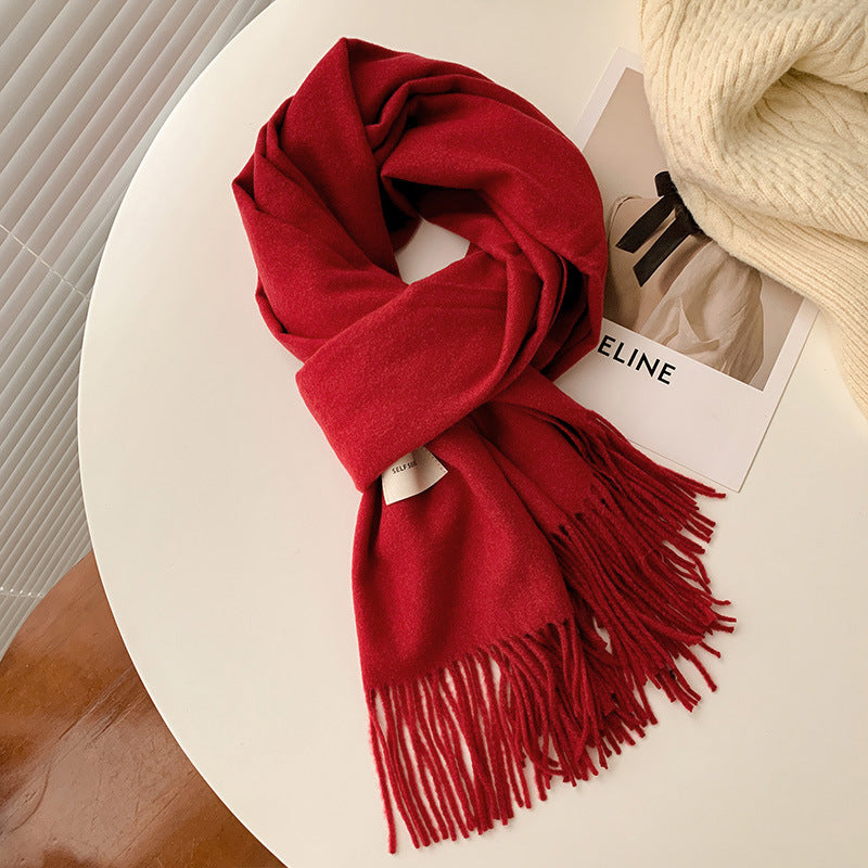 Women's Color High Quality Korean Style Thick Thermal Scarfs