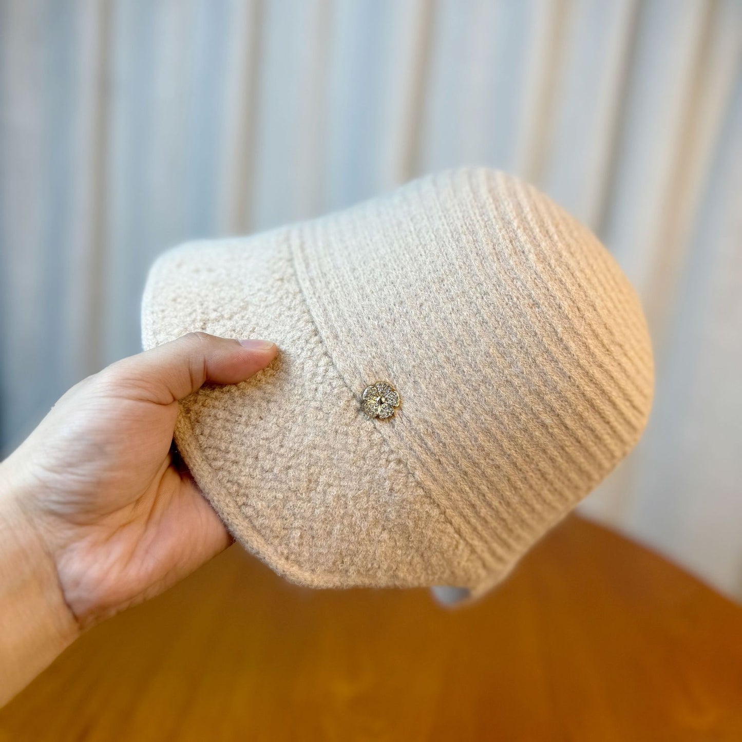 Women's Wool Bucket Hat Irregular Small Casual Hats & Caps