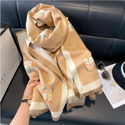 Women's Room Shawl Outer Match Thickened Thermal Scarfs