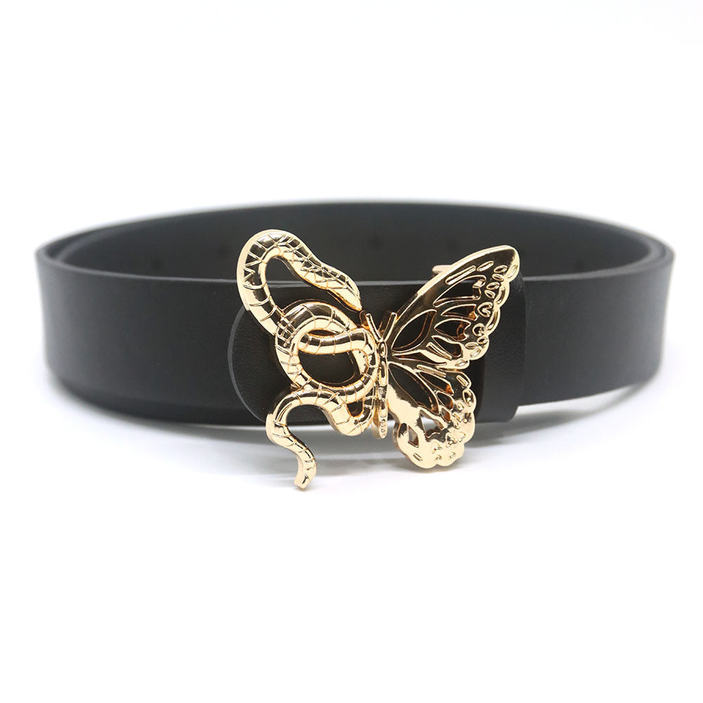 Snake Butterfly Buckle Jeans Skirt Shaped Accessory Belts