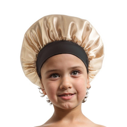 Children's Nightcap Elastic Artificial Silk Small Round Kids' Headwear