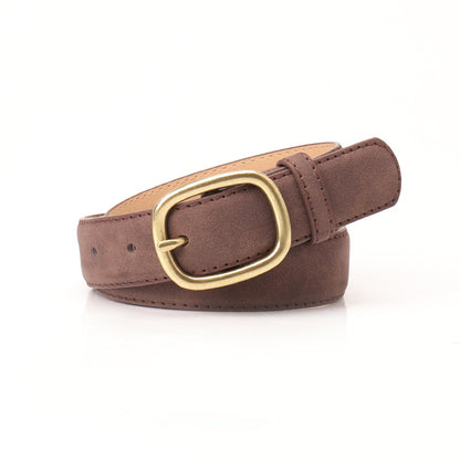 Women's Style Trendy Bronze Pin Buckle Female Belts