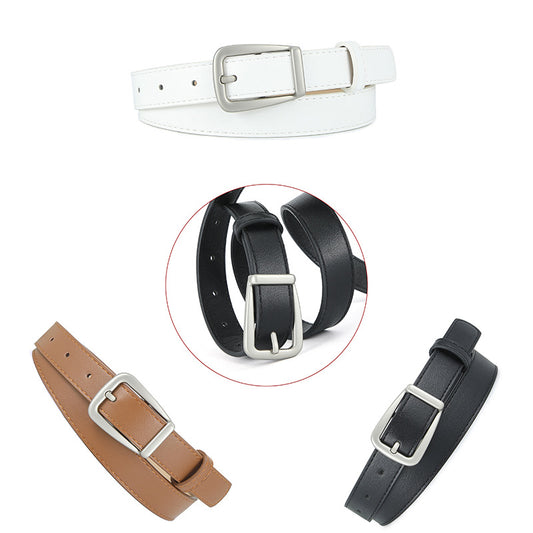 Women's Pin Buckle Thin Leather Waistband Personalized Belts