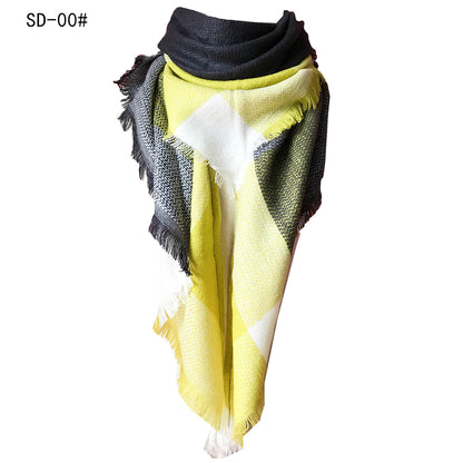 Women's Double-sided Square Triangular Binder Neck Warmer Scarfs