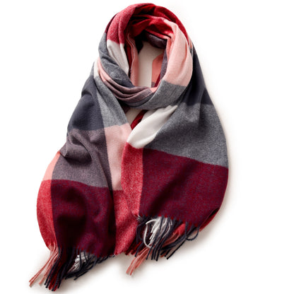 Women's Plaid Talma Elegant Style Warm High Scarfs