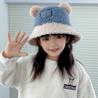 Children's Bucket Hat Cute Super Bear Faux Kids' Headwear