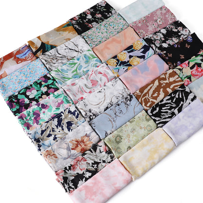 Women's Breathable Pearl Chiffon Print Collection Fashion Scarfs