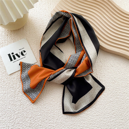 Women's Style Four Narrow Hair Band Tie Bag Temperament Scarfs