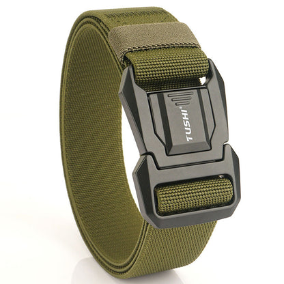 Men's Tactical Aluminum Alloy Quick Function Release Buckle Nylon Belts