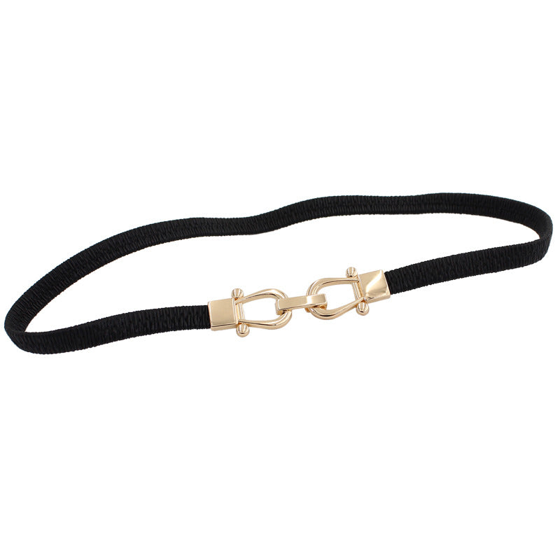 Women's Thin Style Decorative Golden Hook With Belts