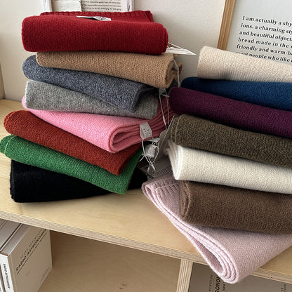 Women's & Men's Australian Pure Cotton Wool Color Winter Scarfs