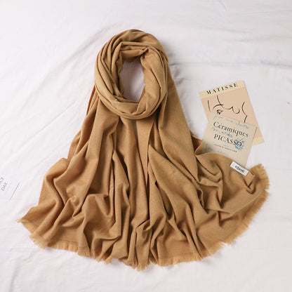 Women's Monochrome Korean Wild Candy Color Barbed Scarfs