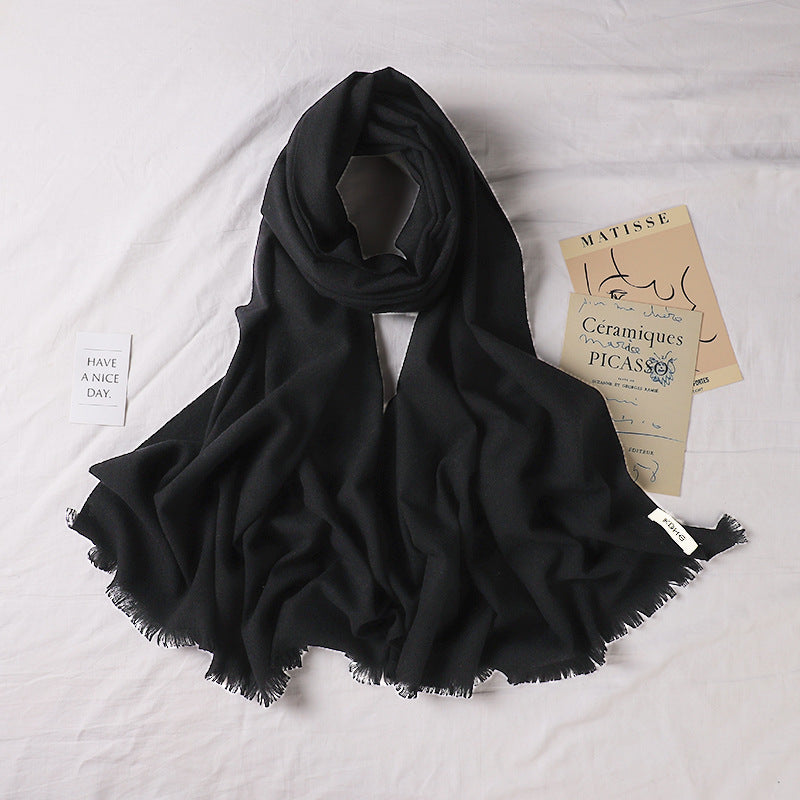 Women's Monochrome Korean Wild Candy Color Barbed Scarfs