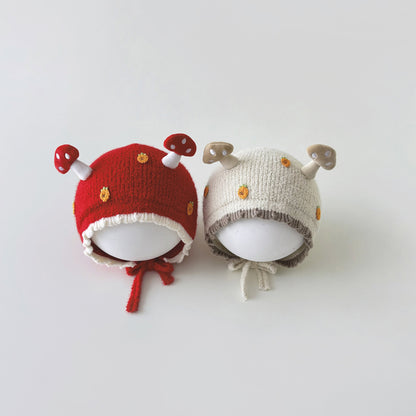 Hat Winter Knitted Warm Earflaps Woolen Kids' Headwear