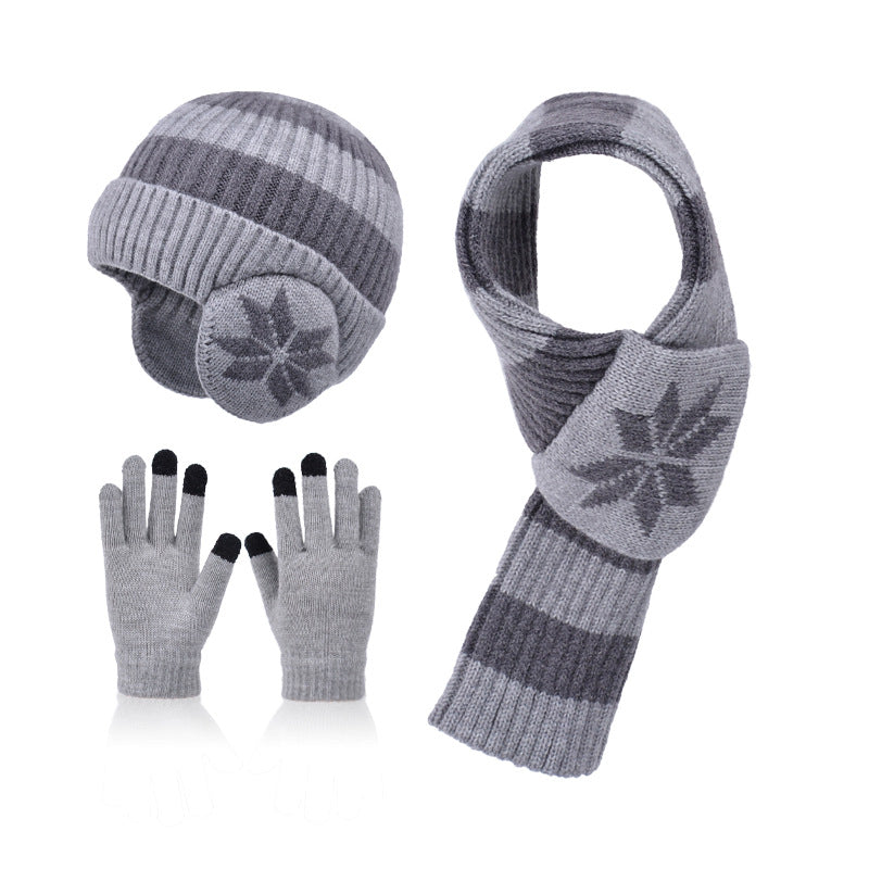 Children's Boys Winter Thermal Knitting Woolen Fleece-lined Gloves