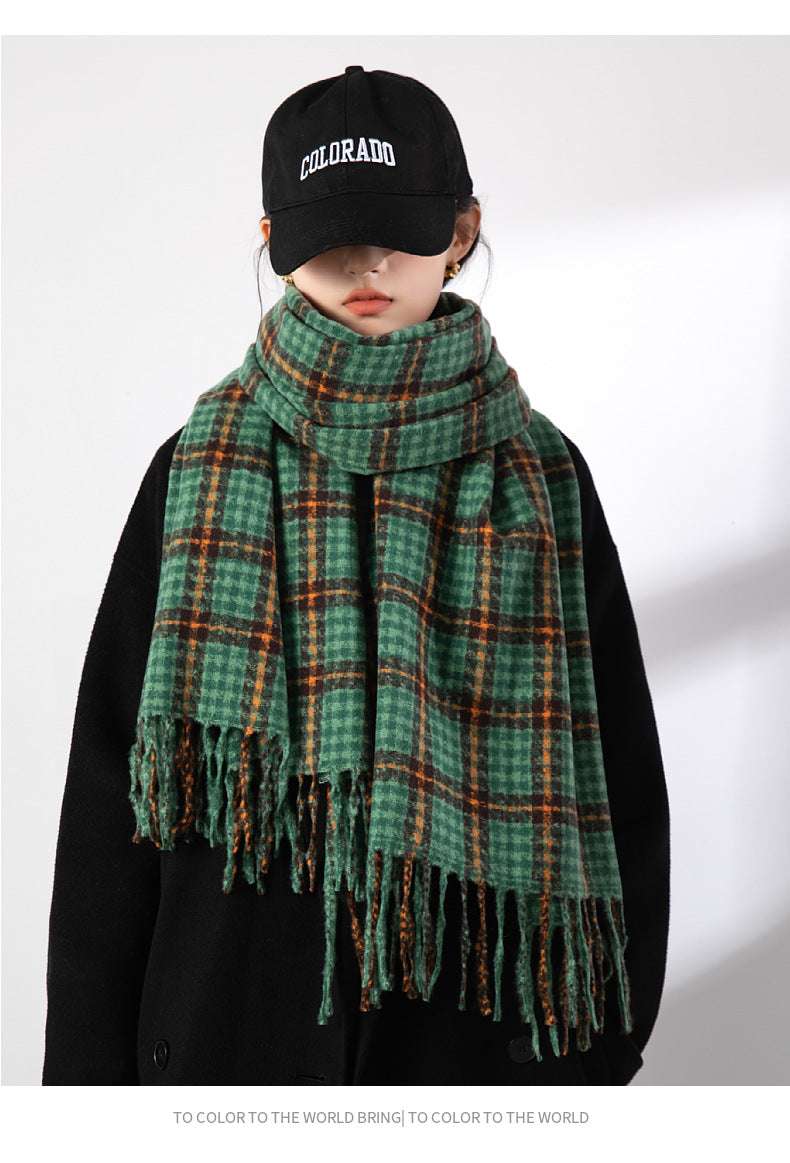 Women's Korean High-grade Thickened Warm Loop Yarn Scarfs