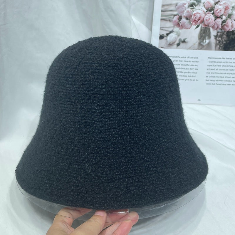 Women's Simple Plush Fisherman Hat Plain Casual Hats & Caps