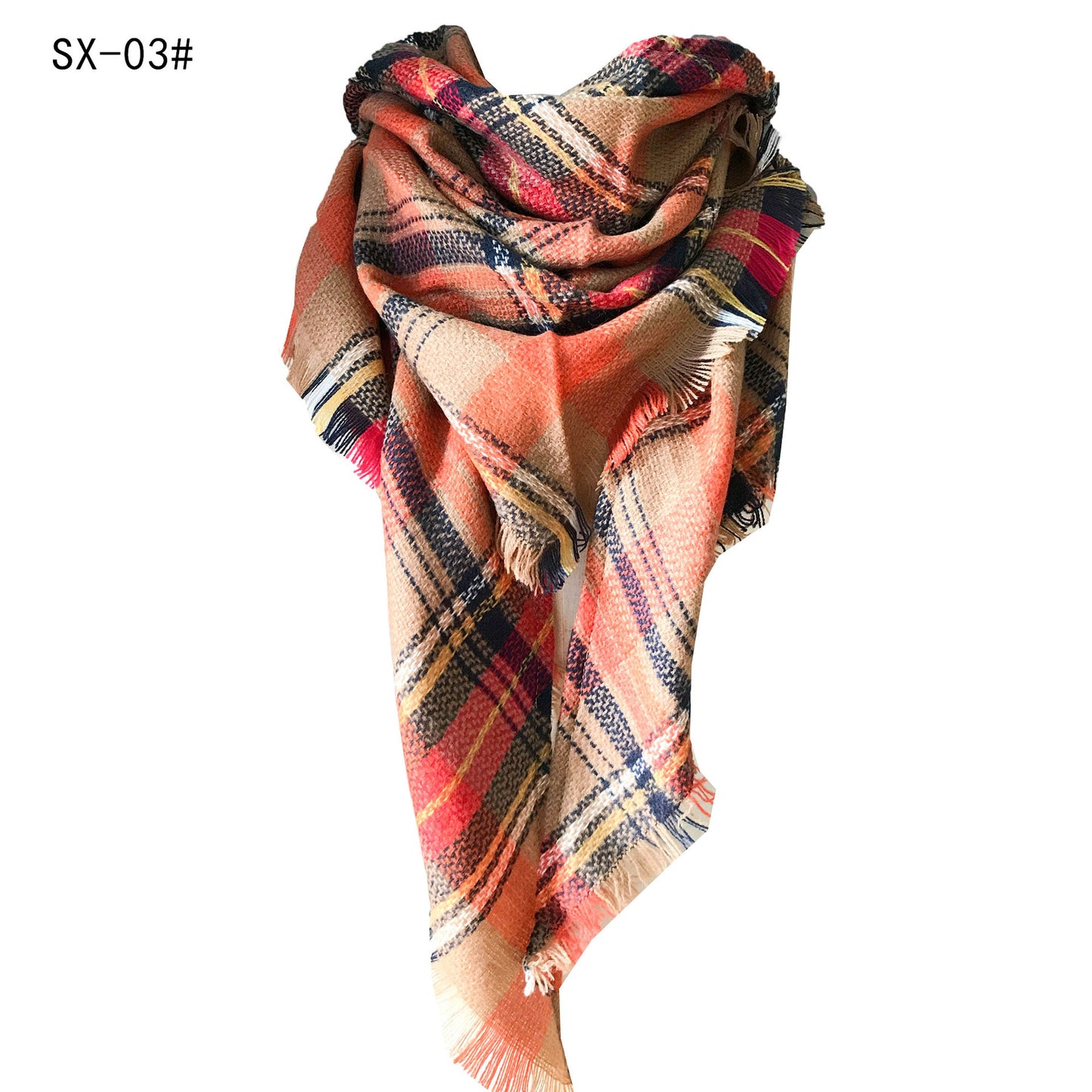 Women's Double-sided Square Triangular Binder Neck Warmer Scarfs