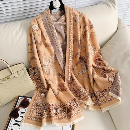 Women's Outer Match Neck Warmer Office Blanket Scarfs