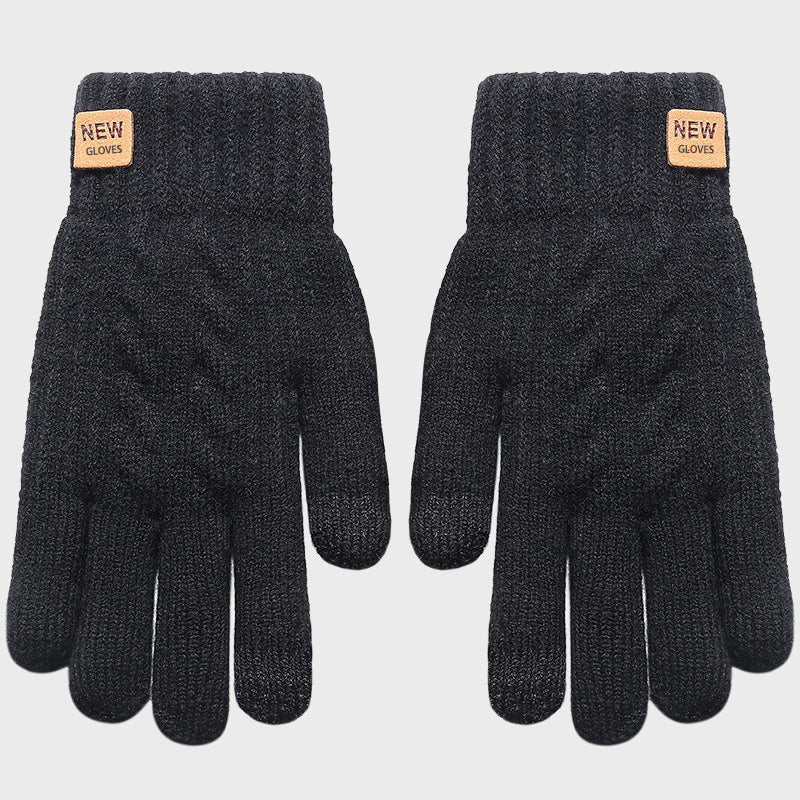 Men's Thickened Fleece-lined Winter Touch Screen Warm Gloves