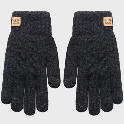 Men's Thickened Fleece-lined Winter Touch Screen Warm Gloves