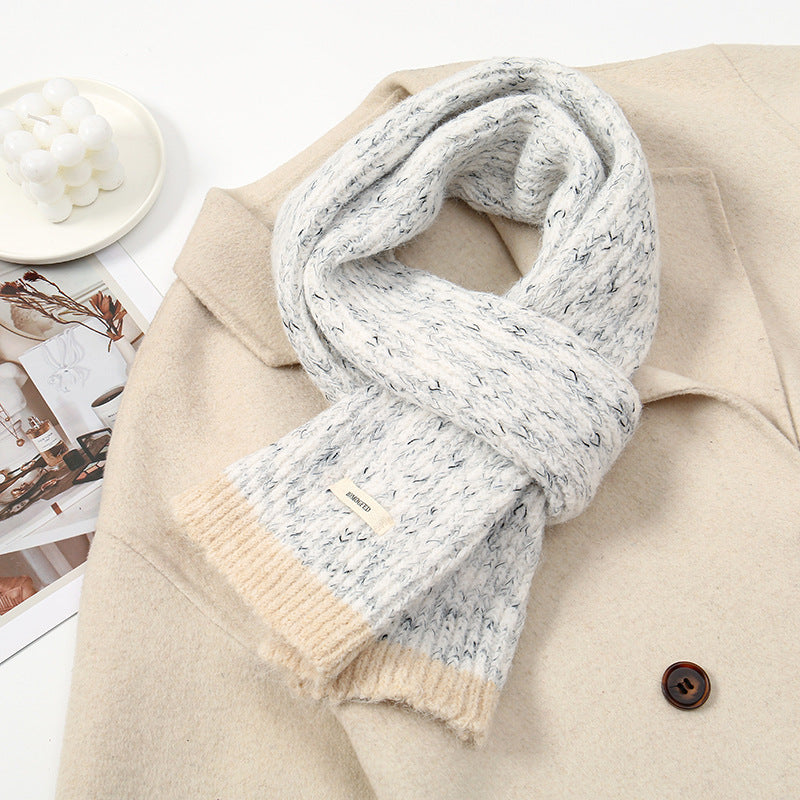 Women's Winter High-grade Versatile Fashion Patchwork Knitting Warm Neck Scarfs