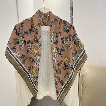 Korean Style Cotton Linen Thin Cape Scarfs