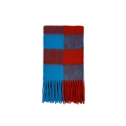 Women's Wool Vintage Large Plaid Warm Soft Scarfs