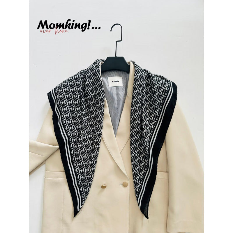 Korean Style Cotton Linen Thin Cape Scarfs