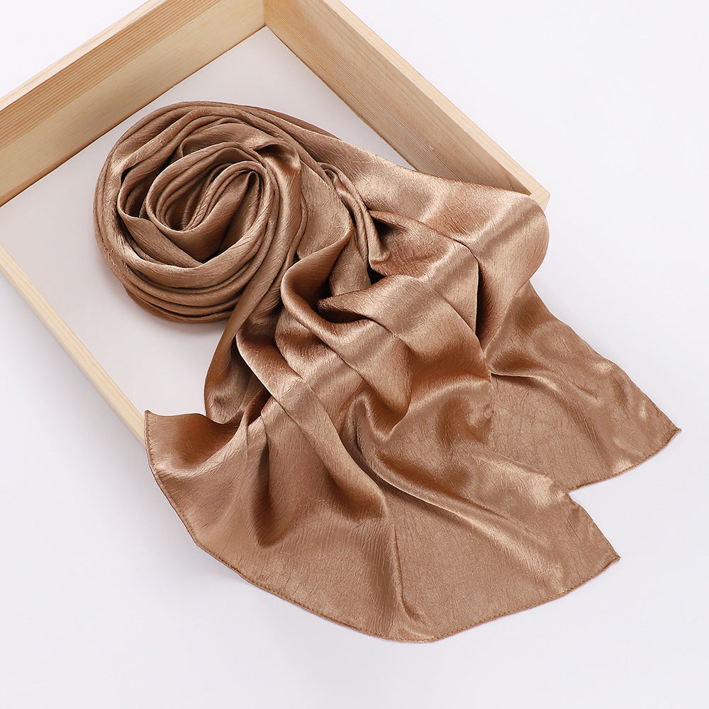 Women's Malaysia Silky Satin Shawl Toe Headscarf Scarfs