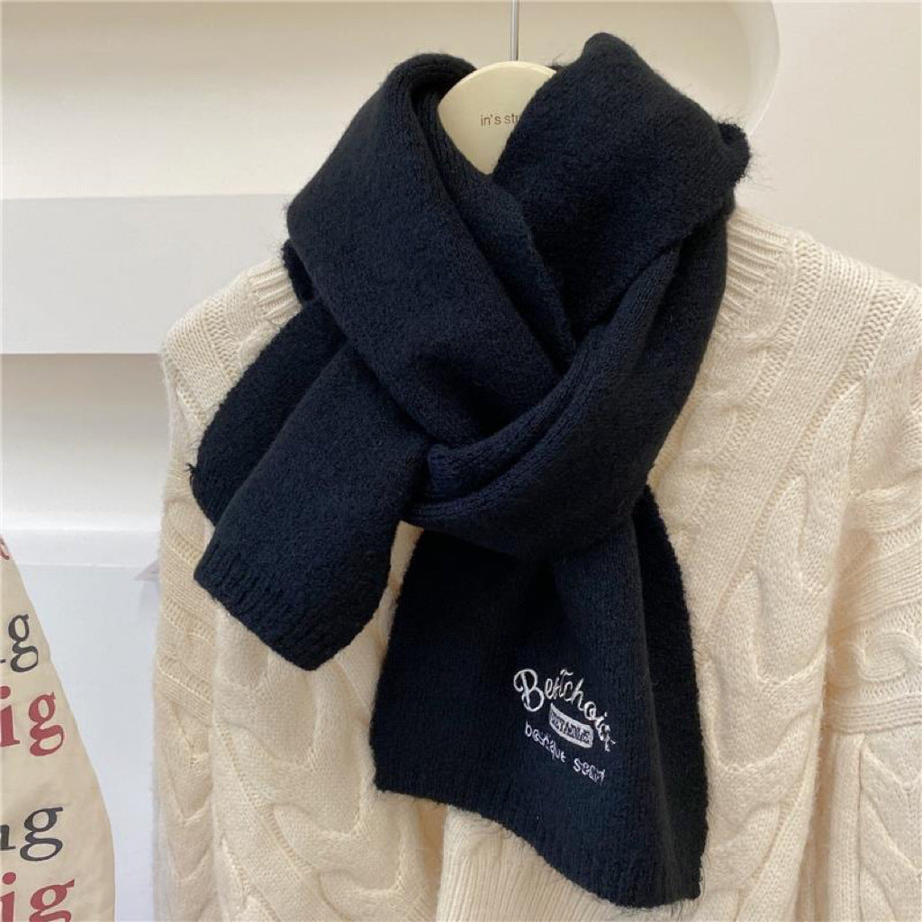 Women's & Men's Style Korean Embroidered Fashion Warm High-grade Scarfs