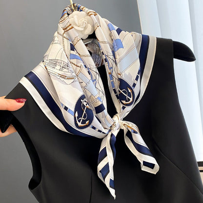 Women's Camellia Korean Style Elegant Silk Kerchief Mulberry Professional Scarfs