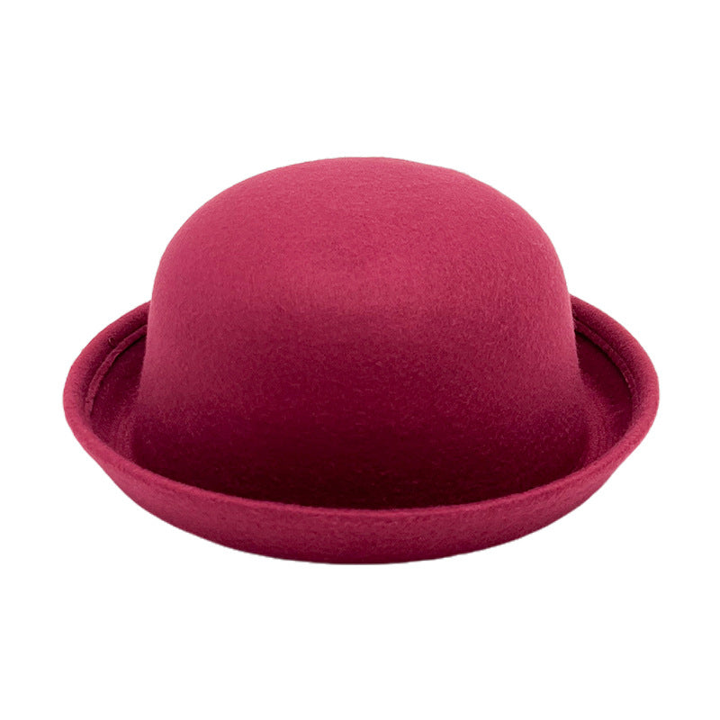 Woolen Billycock Male Imitation Cashmere Flanging Hat Female Trend Hats & Caps