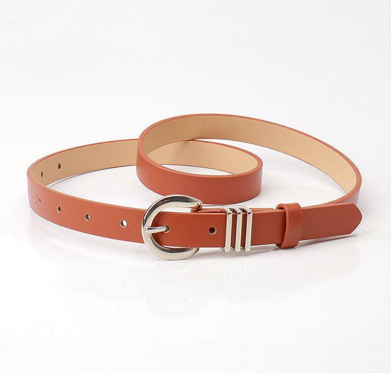 Women's Simple High-grade Imitation Leather Style Decorative Belts