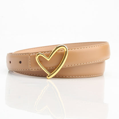 Women's Heart Buckle High-grade Fashion Jeans Dress Belts