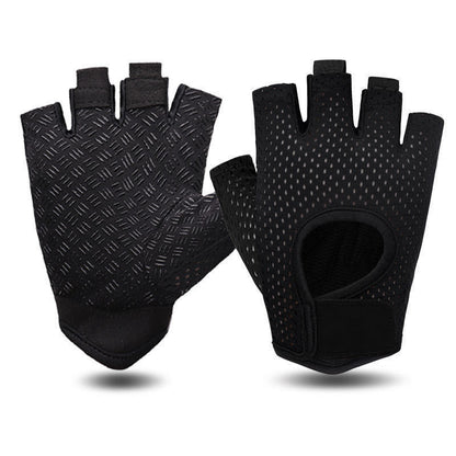 Women's & Men's Half Finger Fitness Mesh Breathable Outdoor Gloves