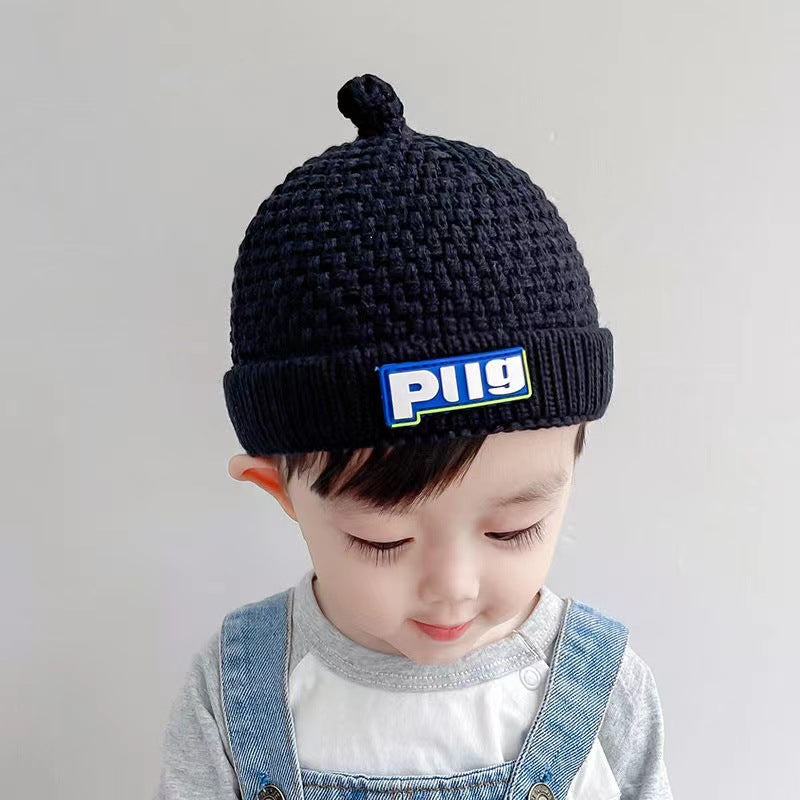 Children's Hat Boy Knitted Color Woolen Warm Kids' Headwear