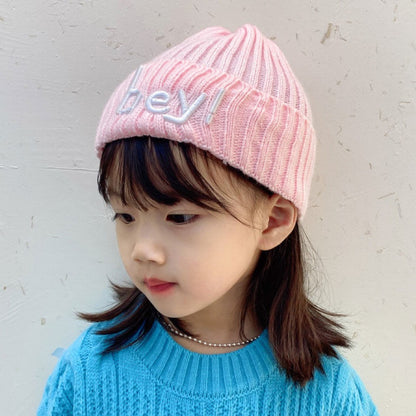 Children's Unisex Korean Style Western Knitted Solid Kids' Headwear