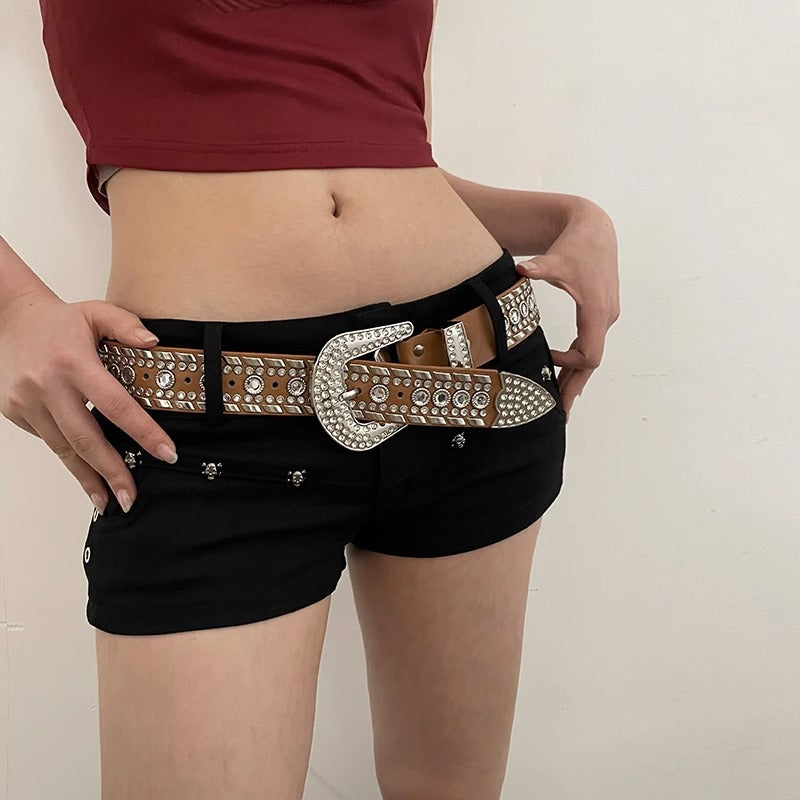 Hot Wide Female Ornament Rhinestone With Belts