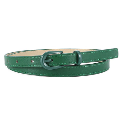 Women's Candy Color Smooth Pin Buckle High-grade Clothing Belts