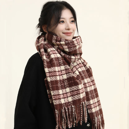 Women's Korean High-grade Thickened Warm Loop Yarn Scarfs