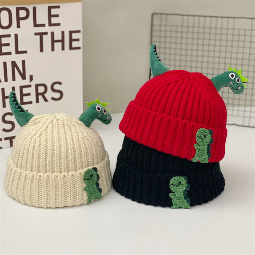 Hat Cute Super Dinosaur Shape Woolen Kids' Headwear