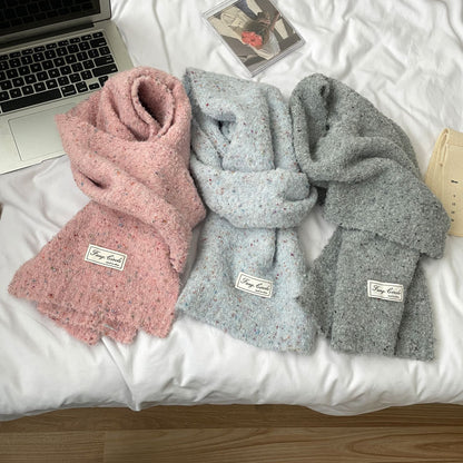 Homemade Korean Romantic Trendy Knitted With Wool Scarfs