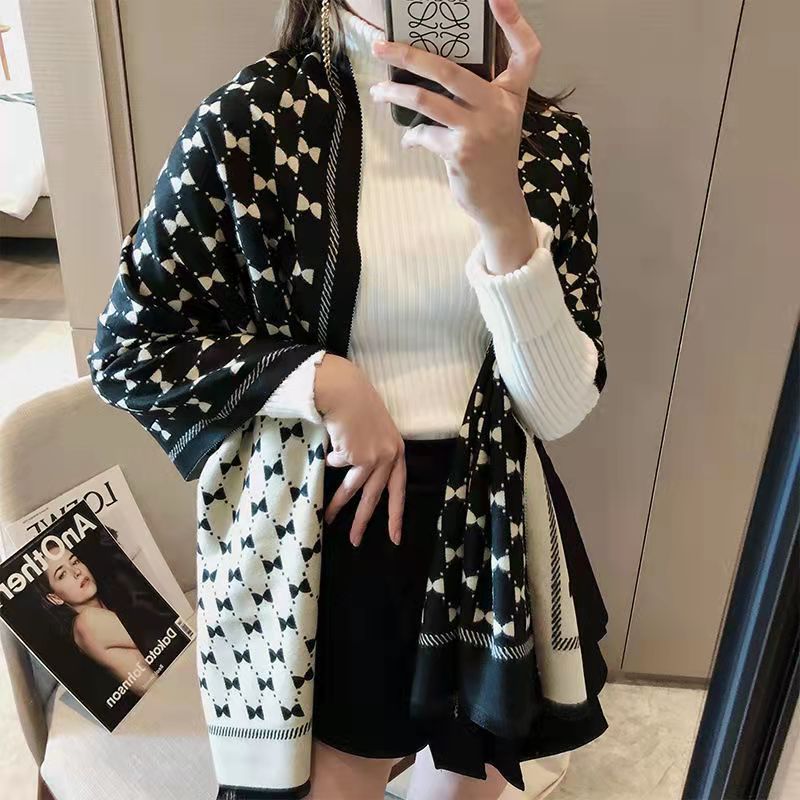 Women's Live Broadcast Artificial Cashmere Warm Mid-length Scarfs